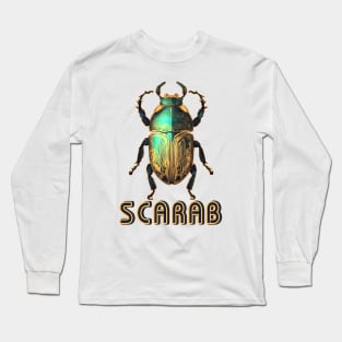 Green Scarab Beetle Long Sleeve T-Shirt